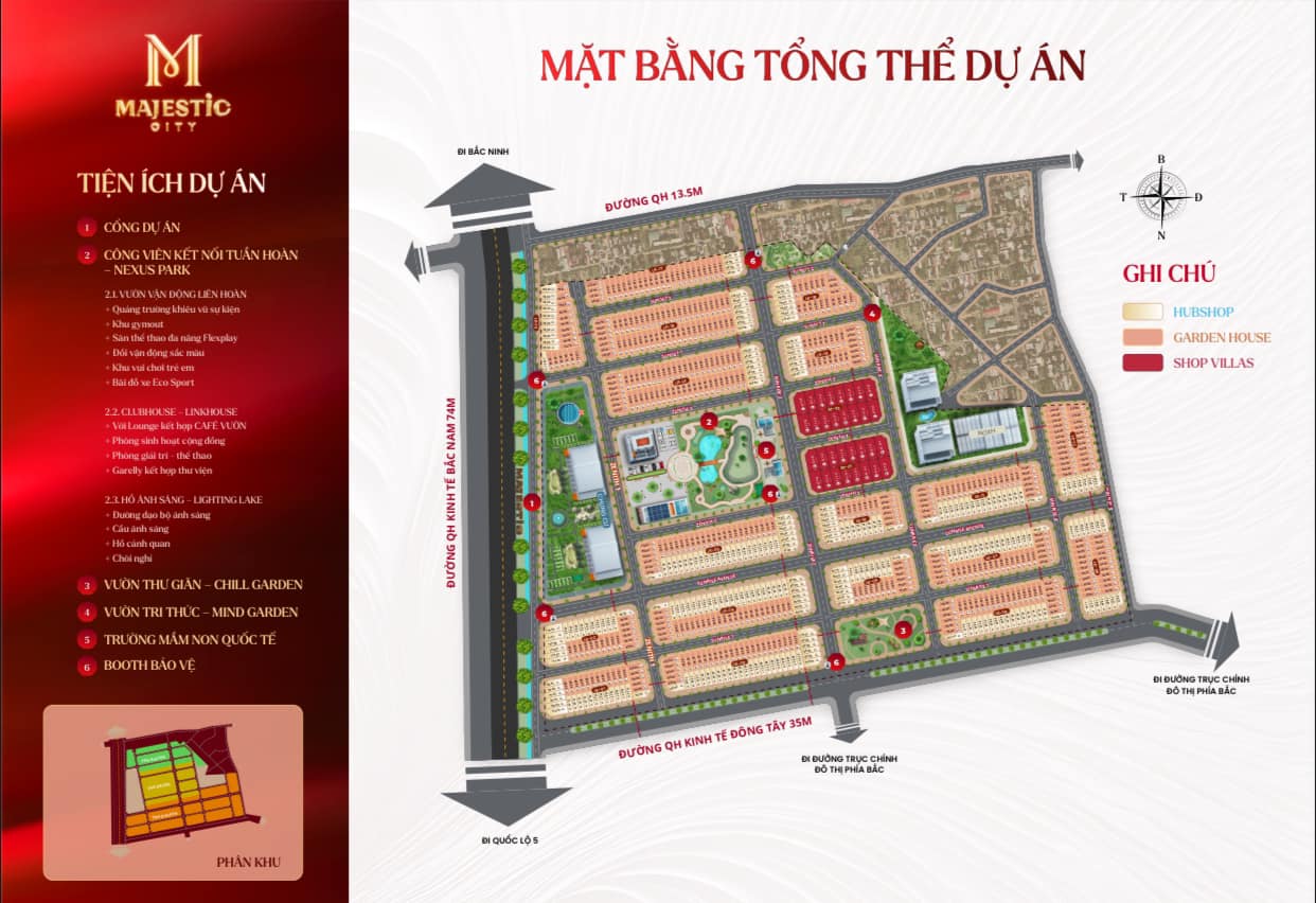 mặt bằng dự án majestic city mỹ hào hưng yên